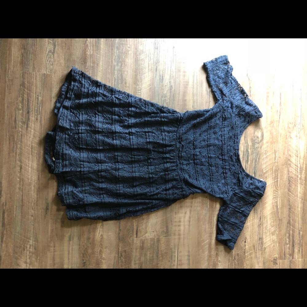 Lace Navy Blue Dress